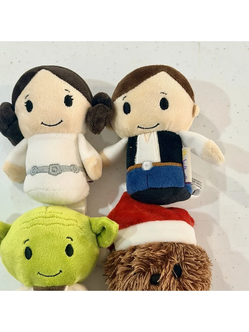 Hallmark Itty Bittys Lot Of 4 - STAR WARS Yoda, Chewbacca, Leia & Han Solo ✨